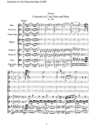 Concerto in C for Flute and Harp, K.299
1
 