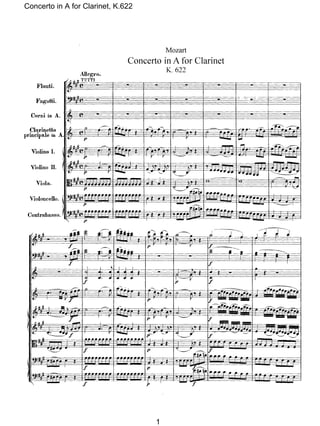 Concerto in A for Clarinet, K.622




                                    1
 