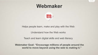 Open Badges
Online standard to recognize and verify learning
Helps you share your skills & interests
A badge is an online representation of a skill you’ve earned
Badges tell the story of your achievements
 