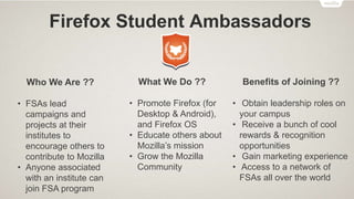Firefox Student Ambassadors
 