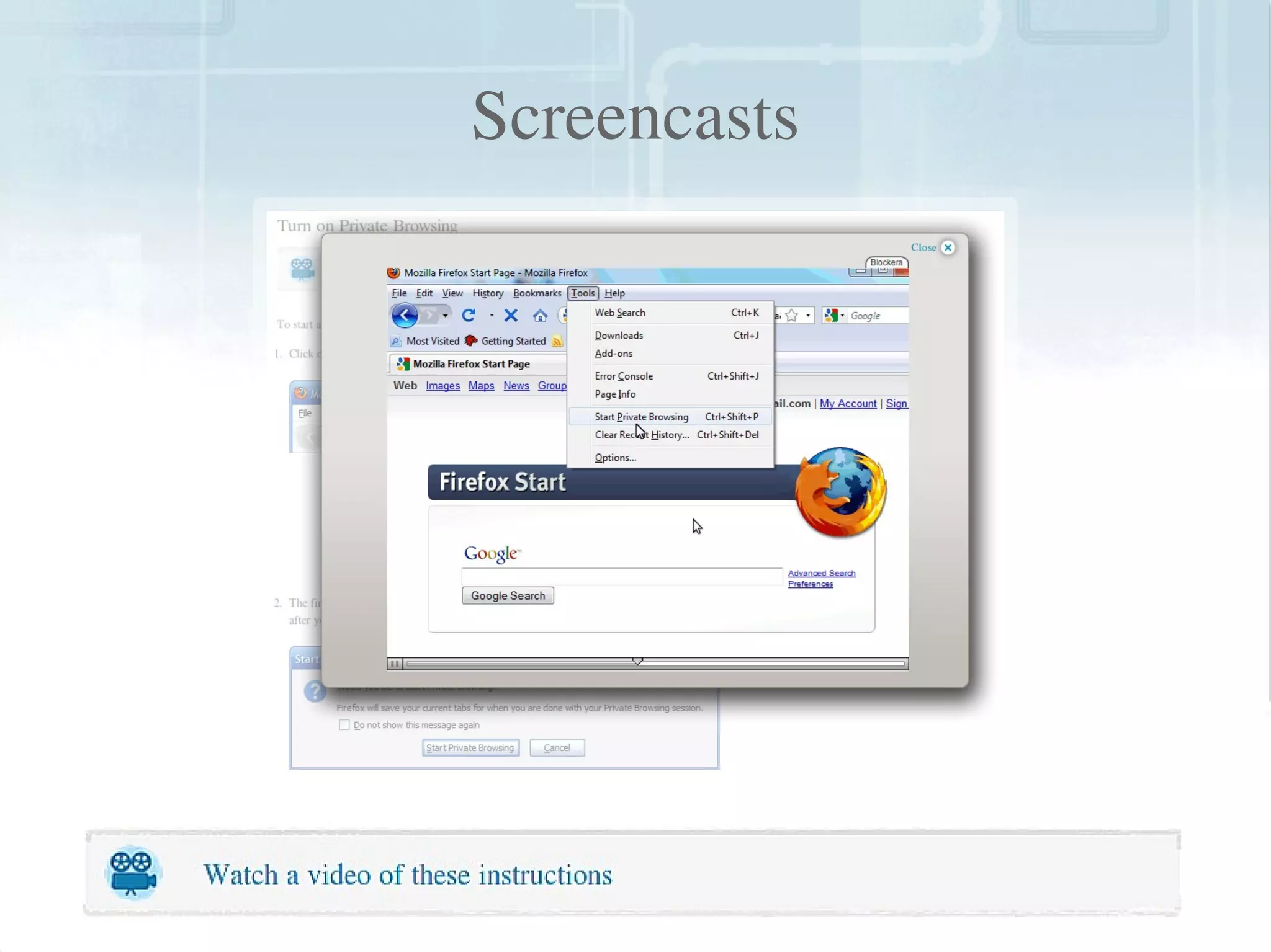 Screencasts




          
 
