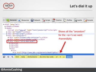 Let‟s dial it up




@AnnieCushing                31
 