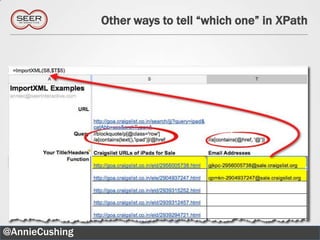 Other ways to tell “which one” in XPath




@AnnieCushing                                       39
 
