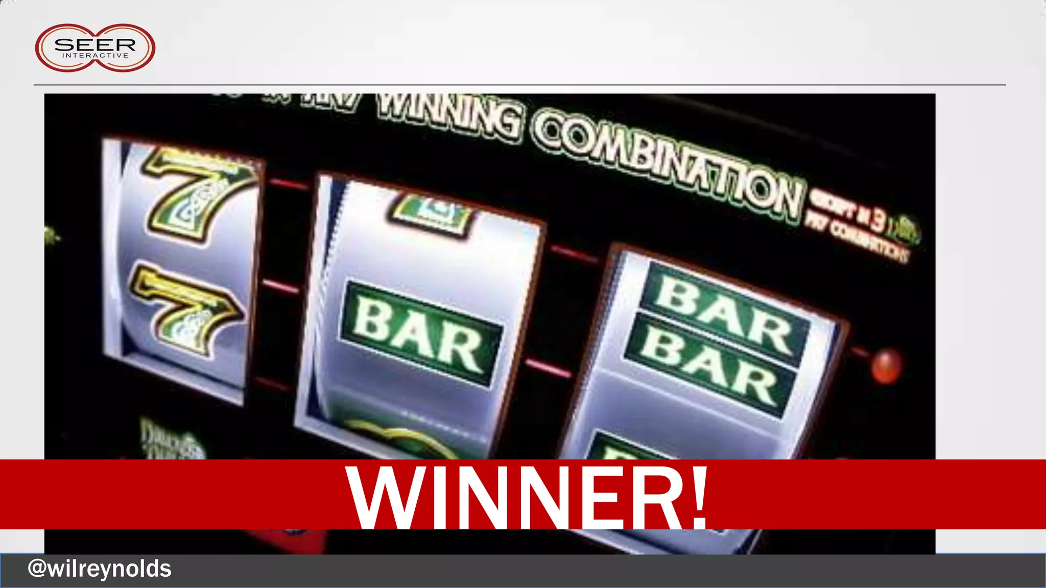 WINNER!
@wilreynolds
 