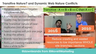 @dawnieando from @MoveItMarketing
Click To Edit Presentation SubtitleClick To Edit Presentation Subtitle
Reduce  crawling ...
