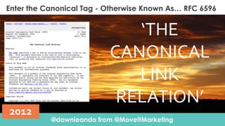 @dawnieando from @MoveItMarketing
Click To Edit Presentation SubtitleClick To Edit Presentation Subtitle
Enter the Canonic...