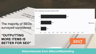 @dawnieando from @MoveItMarketing
Click To Edit Presentation SubtitleClick To Edit Presentation Subtitle
The  majority  of...