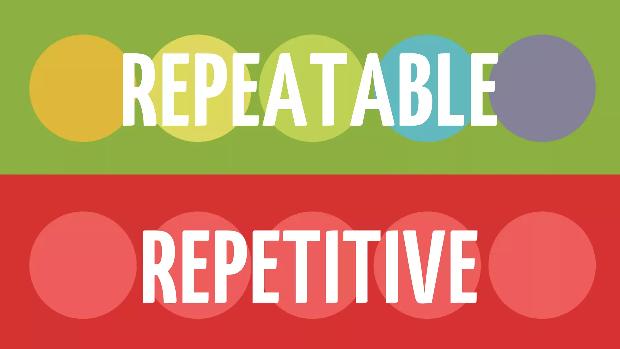 REPEATABLE
REPETITIVE
 
