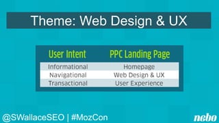@SWallaceSEO | #MozCon
Theme: Web Design & UX
 