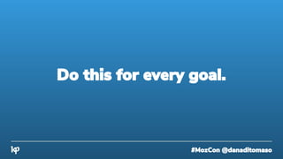 #MozCon @danaditomaso
Do this for every goal.
 