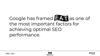 Google has framed as one of
the most important factors for
achieving optimal SEO
performance.
 