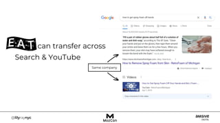 can transfer across
Search & YouTube
Same company
 