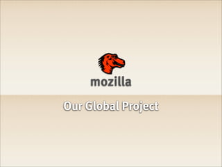 mozilla
Our Global Project
 