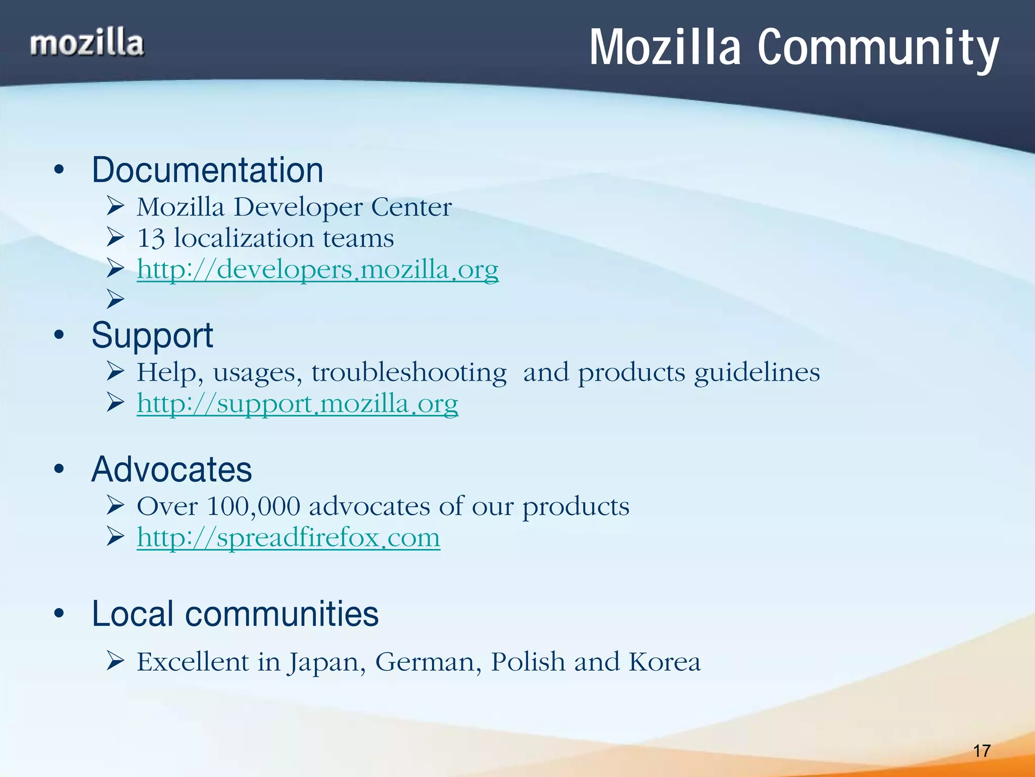 Mozilla Project and Open Web