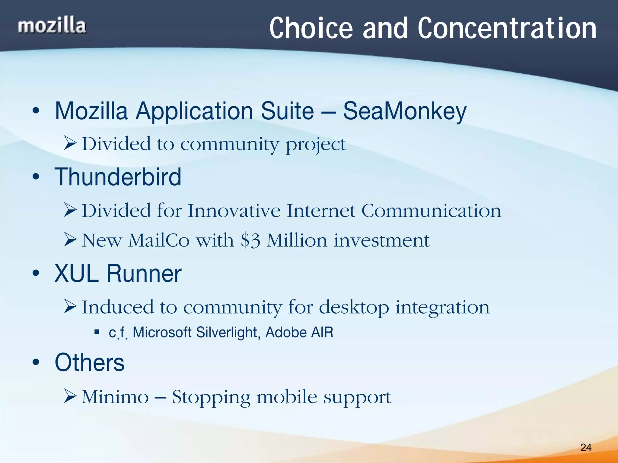 Mozilla Project and Open Web