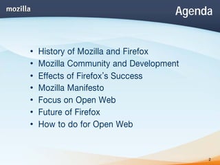 Mozilla Project and Open Web