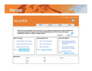Mozilla Universe - The Mozilla CRM Project