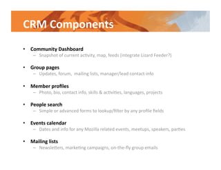 Mozilla Universe - The Mozilla CRM Project