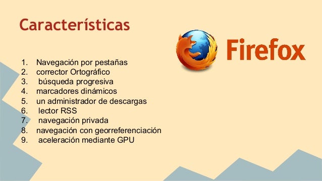 Caracteristicas de firefox