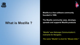 What Does The
Mozilla Community
Look Like?
 