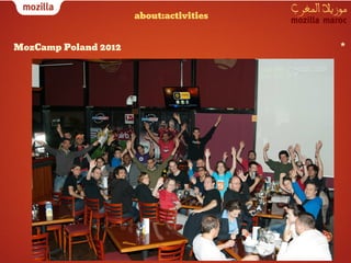 about:activities


MozCamp Poland 2012                      *
 