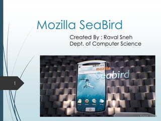 Mozilla SeaBird
Created By : Raval Sneh
Dept. of Computer Science
- Raval Sneh
1
 