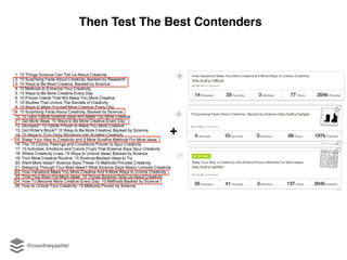 @courtneyseiter
+
Then Test The Best Contenders
 
