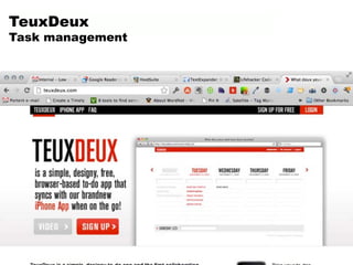 TeuxDeux
Task management
 