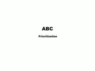 ABC
Prioritization
 
