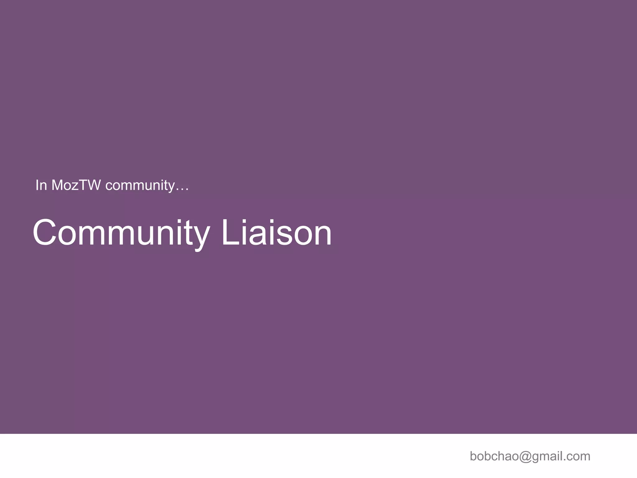 the Status of Mozilla Taiwan (MozTW) Community