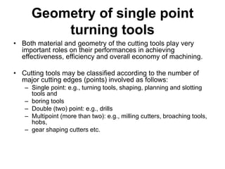 Tool Geometry & It’s Signature. | PPTX