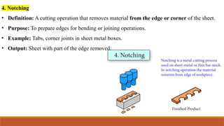 Example Notching Insert Comprehensive Guide to Sheet Metal Operations and Die Design | PPTX