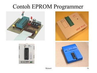 Contoh EPROM Programmer 
Memori 16 
 