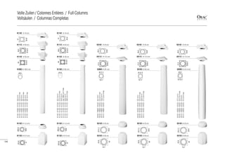 K1002 (H 199,5 cm)
K1122 (H 30 cm)
K1112 (H 30 cm)
K1142 (H 16 cm)
K1152 (H 12,5 cm)
K1132 (H 57,5 cm)
K1142+K1002+K1152=225cmH
K1142+K1002+K1132=270cmHmax
K1112+K1002+K1152=242cmH
K1112+K1002+K1132=287cmHmax
K1122+K1002+K1152=242cmH
K1122+K1002+K1132=287cmHmax
K1102 (H 202 cm)
K1122 (H 30 cm)
K1112 (H 30 cm)
K1142 (H 16 cm)
K1152 (H 12,5 cm)
K1132 (H 57,5 cm)
K1142+K1102+K1152=227,5cmH
K1142+K1102+K1132=272,5cmHmax
K1112+K1102+K1152=244,5cmH
K1112+K1102+K1132=max:289,5cmHmax
K1122+K1102+K1152=244,5cmH
K1122+K1102+K1132=289,5cmHmax
K3002 (H 201 cm)
K3142 (H 20 cm) K3142 (H 20 cm) K3142 (H 20 cm)
K3112 (H 12,5 cm)
K2132 (H 20 cm)
K3152 (H 58 cm)
K3142+K3002+K2132=237cmH
K3142+K3002+K3152=275cmHmax
K3112+K3002+K2132=233,5cmH
K3112+K3002+K3152=271,5cmHmax
K3102 (H 202 cm)
K3112 (H 12,5 cm)
K2132 (H 20 cm)
K3152 (H 58 cm)
K3142+K3102+K2132=237cmH
K3142+K3102+K3152=275cmHmax
K3112+K3102+K2132=233,5cmH
K3112+K3102+K3152=271,5cmHmax
K3202 (H 241,5 cm)
K3112 (H 12,5 cm)
K2132 (H 20 cm)
K3152 (H 58 cm)
K3142+K3202+K2132=277,5cmH
K3142+K3202+K3152=315,5cmHmax
K3112+K3202+K2132=274cmH
K3112+K3202+K3152=312cmHmax
37
Ø24
37
Ø24
45,5
Ø30
45,5
Ø30
45,5
Ø30
36,5
Ø22,9
36,5
Ø22,9
36
Ø23,5
36
Ø23,5
Ø22
Ø22,5
Ø32
Ø22,5
Ø32
Ø23,6
35
Ø23,6
35
Ø43
Ø31,3
Ø43
Ø31,3
Ø43
Ø31,3
41,5
Ø28,3
41,5
Ø28,3
41,5
Ø28,3
Ø 22 Ø 27,3
Ø 31
Ø 27
Ø 33,2
Ø32
46
18,7
Ø32
46
18,7
Ø32
46
18,7
Ø 27,5
Ø 31
144
Volle Zuilen / Colonnes Entières / Full Columns
Vollsäulen / Columnas Completas
 