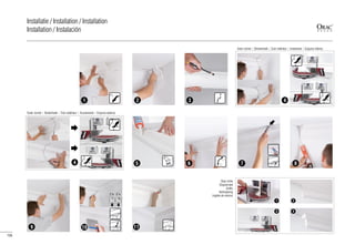 1
5 8
2
6
9
3
7
10 11
4
4
1
3
2
4
90°
90°
90°
90°
90°
V-fix
1 hrs 2 hrs
1°x 2°x
156
Installatie / Installation / Installation
Installation / Instalación
Inner corner | Binnenhoek | Coin intérieur | Innenecke | Esquina interna
Outer corner | Buitenhoek | Coin extérieur | Aussenecke | Esquina externa
Stop mitre
Stopverstek
Arrêts
Verkrüpfung
Inglete de retorno
 