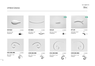 Ulf Moritz Collection
25,4 x 24,4 x 1,1 cm
Purotouch®
G74R CURL MAXI ULF MORITZ
25,4
24,4
19,4 x 8,8 x 1,8 cm
Duropolymer®
G77 LILY	 ULF MORITZ
8,8 x 4,4 x 1,9 cm
Duropolymer®
G78 LILY	 ULF MORITZG70 FOLIO ULF MORITZ
20
9
G72 SMILE ULF MORITZ
20,1 x 18,1 x 1 cm
Purotouch®
G73L CURL MINI ULF MORITZ
20,1
18,1
20,1 x 18,1 x 1 cm
Purotouch®
G73R CURL MINI	 ULF MORITZ
20,1
18,1
25,4 x 24,4 x 1,1 cm
Purotouch®
G74L CURL MAXI ULF MORITZ
25,4
24,4
42,5 x 6,8 x 1 cm
Duropolymer®
20 x 9 x 2,7 cm
Duropolymer®
42,5
6,8
4,4
8,8
8,8
19,4
NEW NEW
72
 