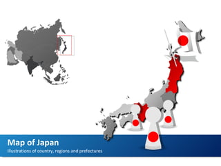Illustrations of country, regions and prefectures Map of Japan Download at  SlideShop.com 