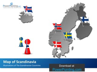 Illustrations of The Scandinavian Countries Map of Scandinavia Sweden Finland Norway Download at  SlideShop.com 