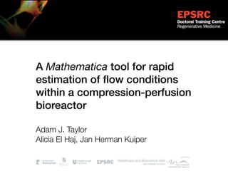 A Mathematica tool for rapid
estimation of ﬂow conditions
within a compression-perfusion
bioreactor

Adam J. Taylor
Alicia El Haj, Jan Herman Kuiper
 