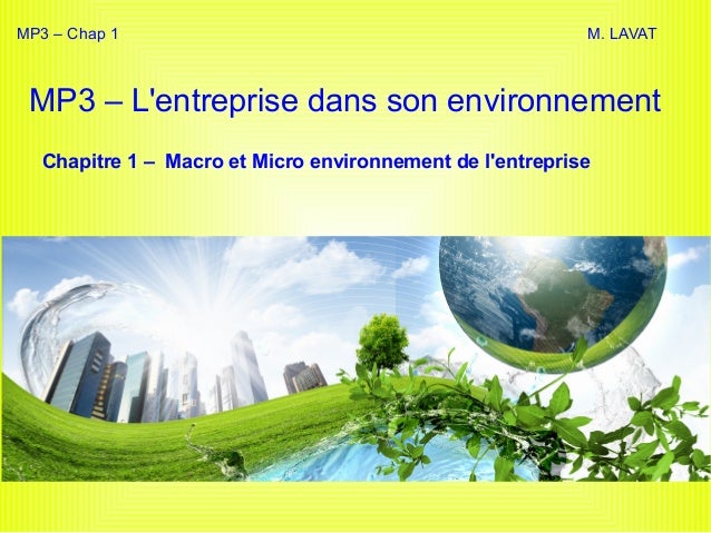 Mp3 chap 1  environnement entreprise
