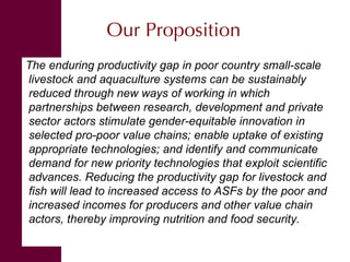 Shaping a new CGIAR Mega Program on Livestock and Fish