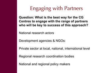 Shaping a new CGIAR Mega Program on Livestock and Fish