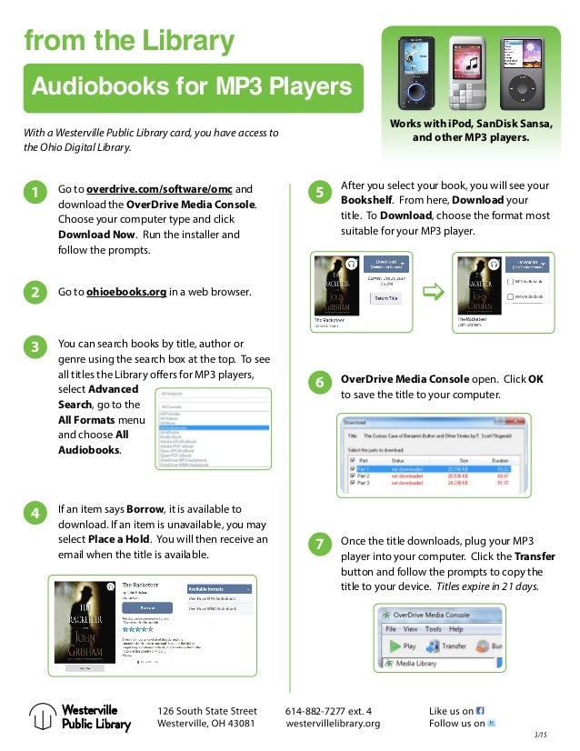 Audiobooks from the Library for MP3 players