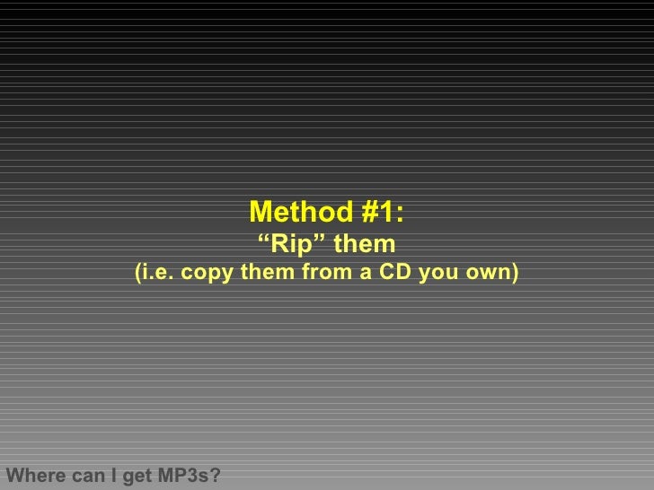 MP3s and players An introduction