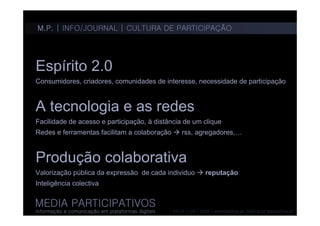 Media participativos 4 - informação/jornalismo