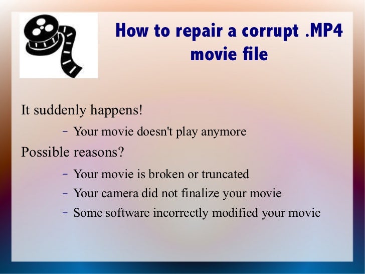 Download Mp4 Repair Tool fix corrupted mp4 free download full crack
