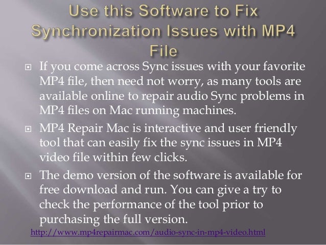 Video audio sync and repair tool for mac