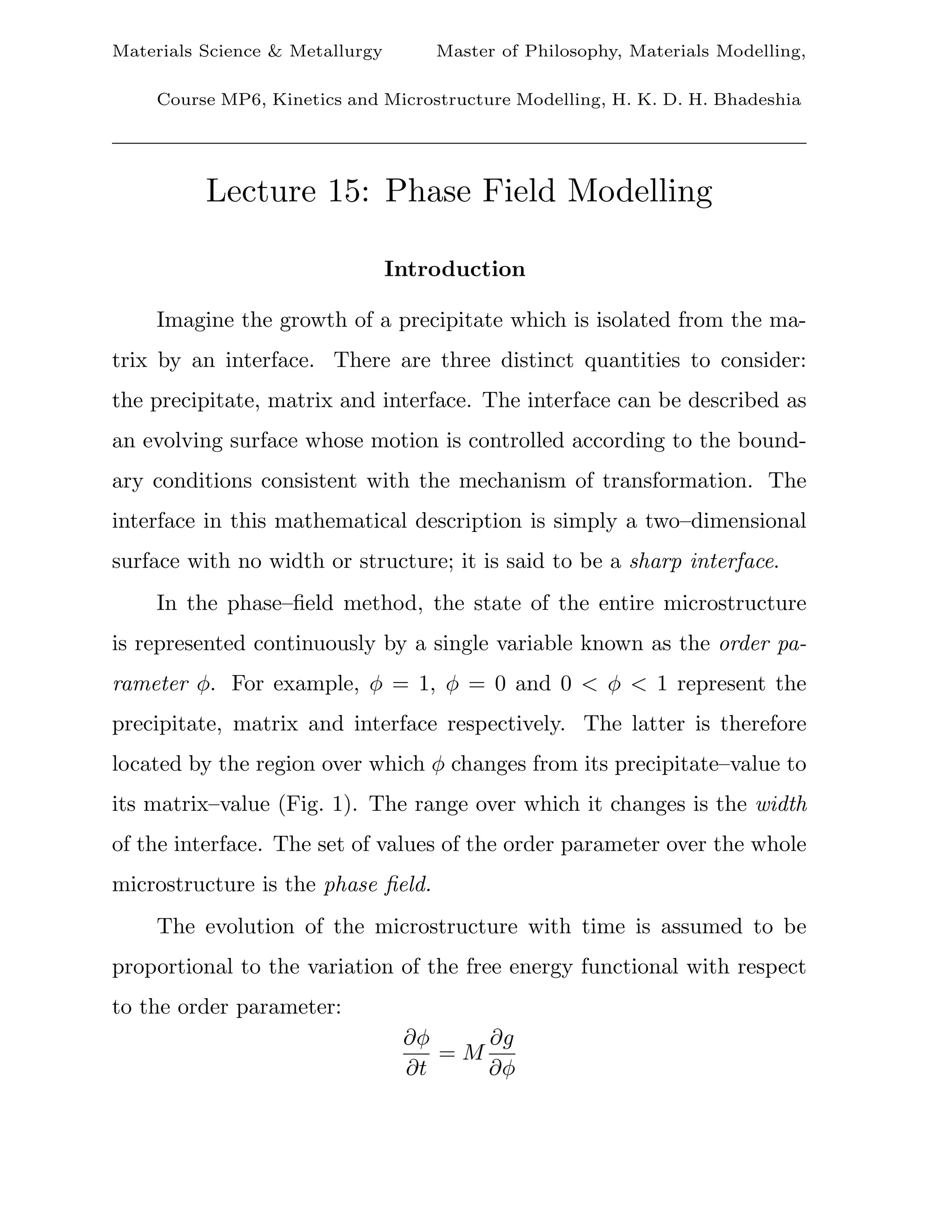 Mp6 15 phase field modelling | PDF
