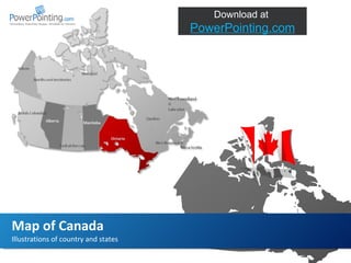 Illustrations of country and states Map of Canada Download at  SlideShop.com 