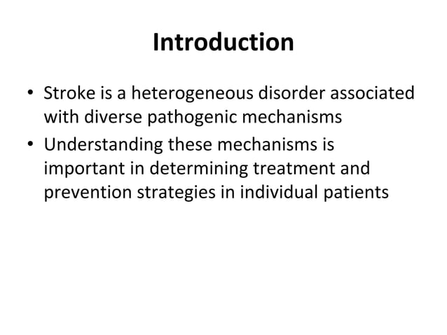 Pathophysiology of ISchemic Stroke | PPTX